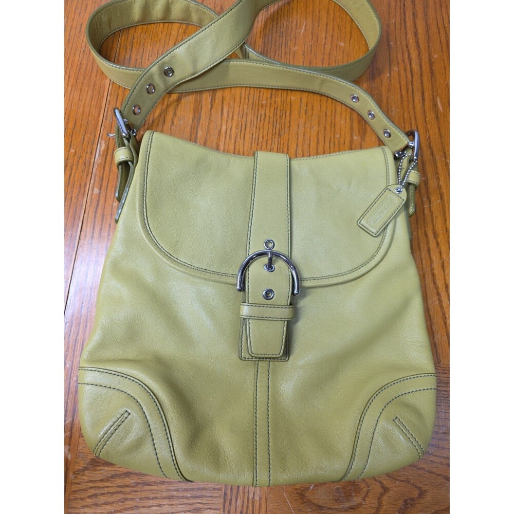 Coach Vintage 9480 Leather Lime Green Soho Shoulder/Crossbody Bag W/2 Wallets